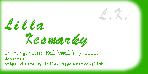 lilla kesmarky business card